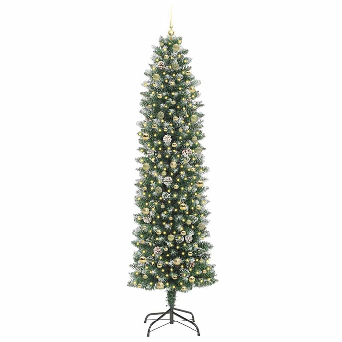 Copac Artificial Slăb de Crăciun Verde și alb 240 cm - WALTI WALTI