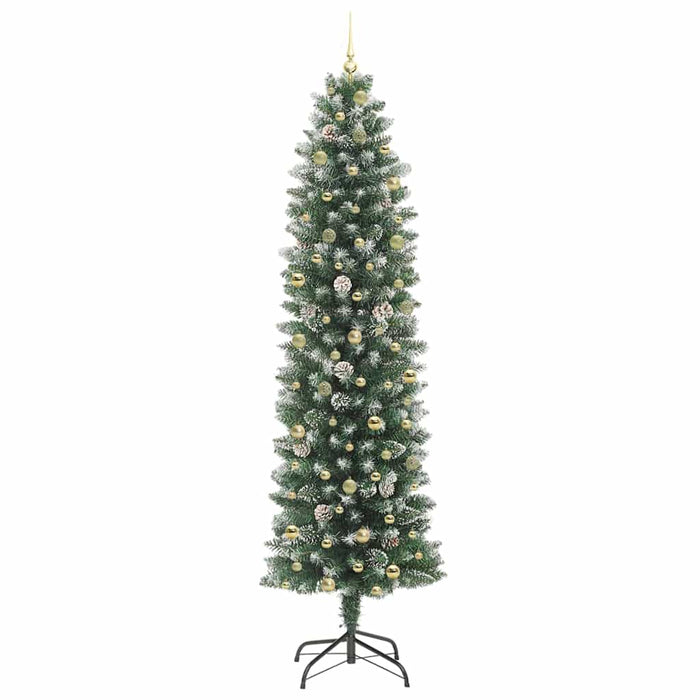 Copac Artificial Slăb de Crăciun Verde și alb 240 cm - WALTI WALTI
