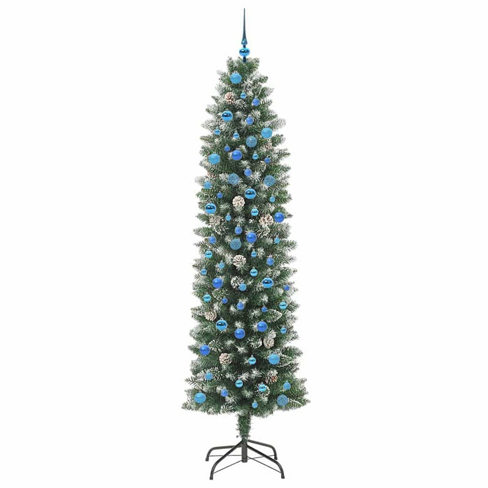 Copac Artificial Slăb de Crăciun cu 300 LED Verde și alb 240 cm - WALTI WALTI