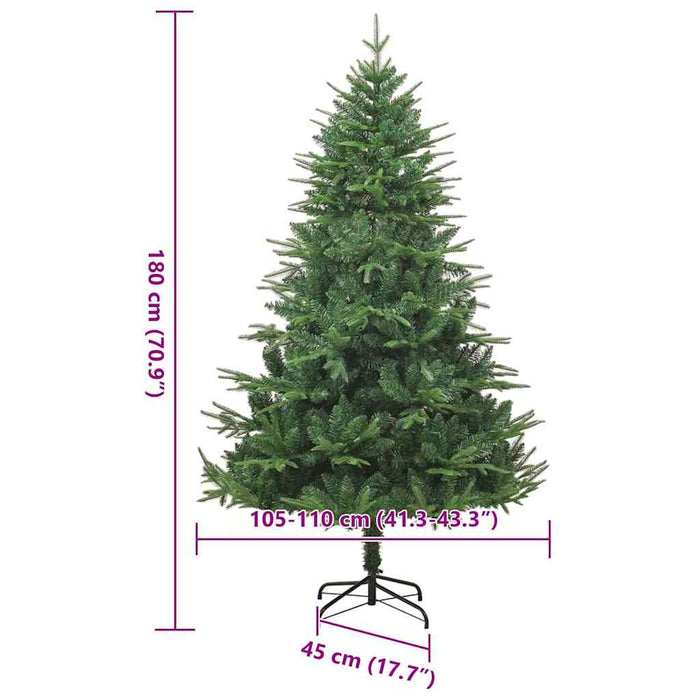 Pom de Crăciun artificial pre-iluminat Verde 180 cm PVC și PE - WALTI WALTI