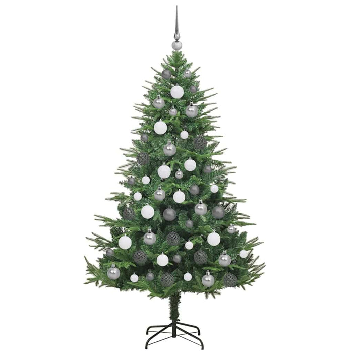 Brad de Crăciun artificial pre-iluminat cu set de bile Verde WALTI