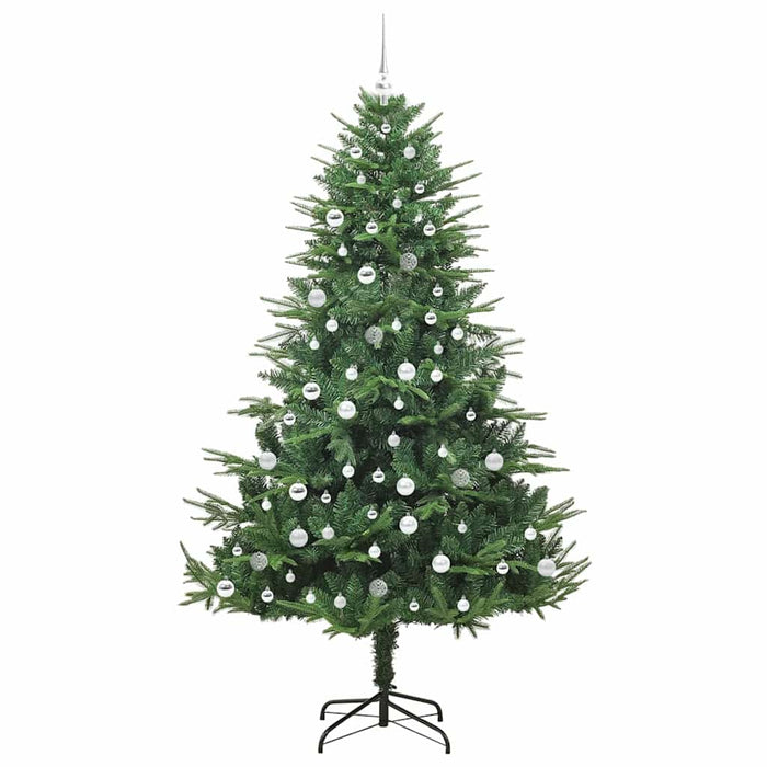 Brad de Crăciun artificial pre-iluminat cu set de bile Verde WALTI