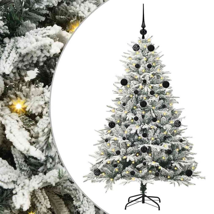 Brad de Crăciun artificial pre-luminat cu set de bile Verde - WALTI WALTI