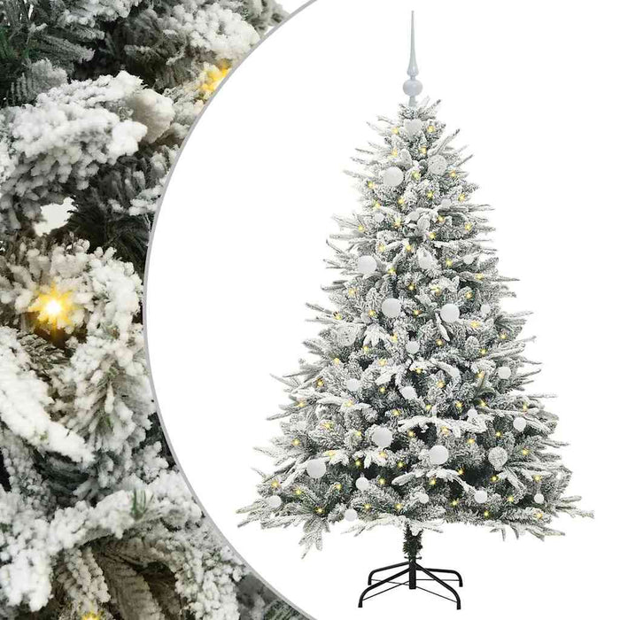 Brad de Crăciun artificial pre-luminat cu set de bile Verde - WALTI WALTI