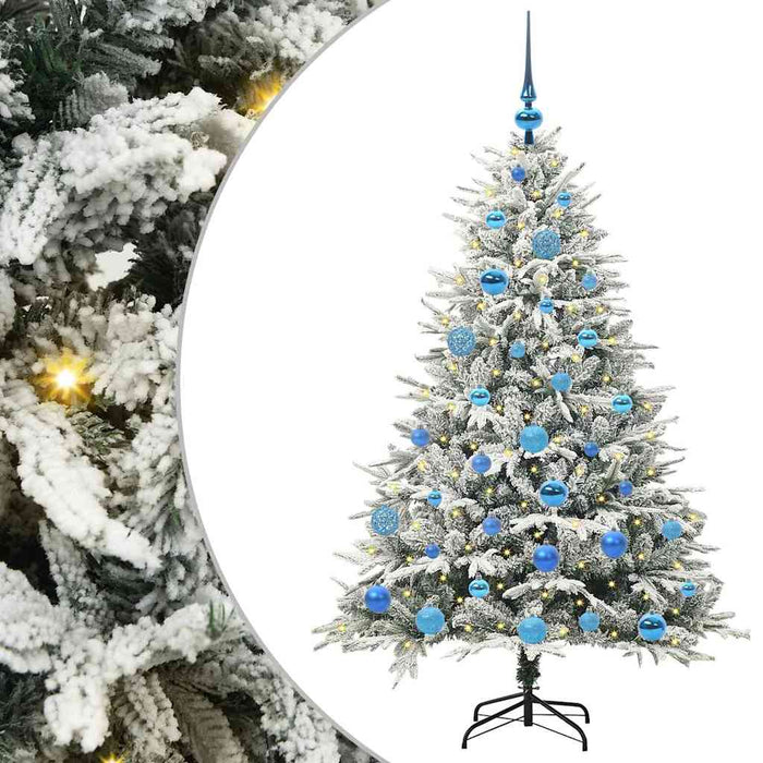 Brad de Crăciun artificial pre-luminat cu set de bile Verde - WALTI WALTI