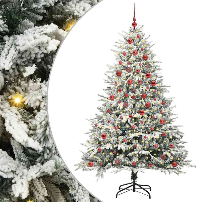 Brad de Crăciun artificial pre-luminat cu set de bile Verde - WALTI WALTI