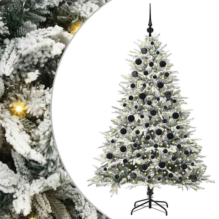 Brad de Crăciun artificial pre-luminat cu set de bile Verde - WALTI WALTI