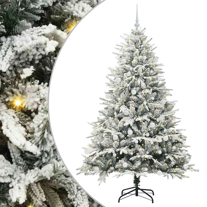 Brad de Crăciun artificial pre-luminat cu set de bile Verde - WALTI WALTI