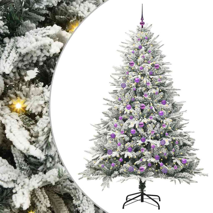 Brad de Crăciun artificial pre-iluminat cu set de bile Verde - WALTI WALTI