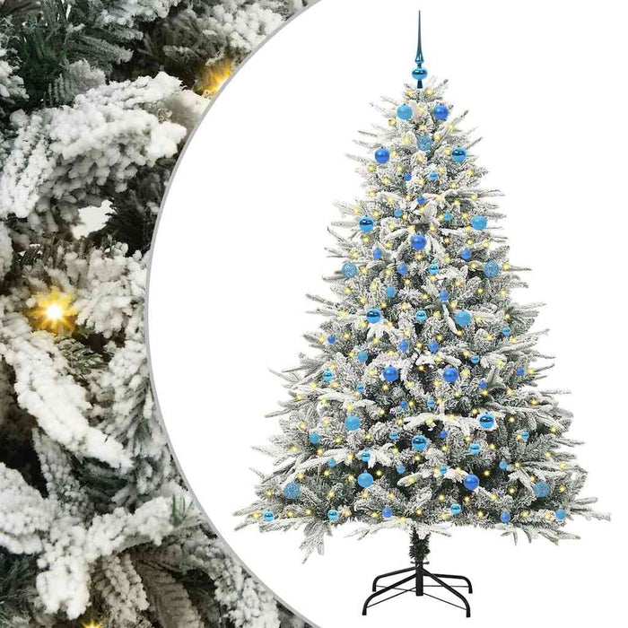 Brad de Crăciun artificial pre-iluminat cu set de bile Verde - WALTI WALTI
