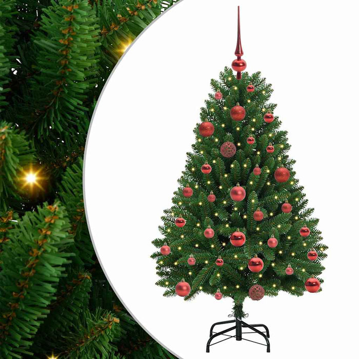 Brad de Crăciun artificial cu 150 LED Verde 120 cm PVC și Metal - WALTI WALTI