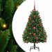 Brad de Crăciun artificial cu 150 LED Verde 120 cm PVC și Metal - WALTI WALTI