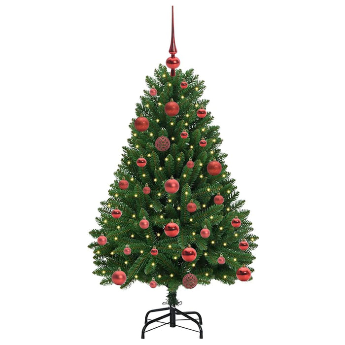 Brad de Crăciun artificial cu 150 LED Verde 120 cm PVC și Metal - WALTI WALTI