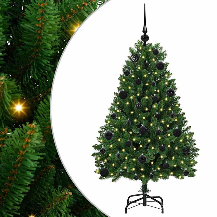 Brad de Crăciun artificial cu 150 LED Verde 120 cm PVC și Metal - WALTI WALTI