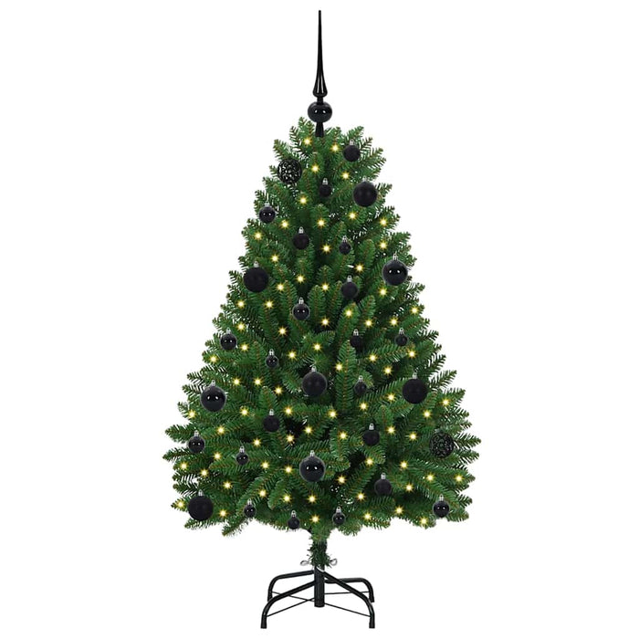 Brad de Crăciun artificial cu 150 LED Verde 120 cm PVC și Metal - WALTI WALTI