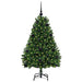 Brad de Crăciun artificial cu 150 LED Verde 120 cm PVC și Metal - WALTI WALTI