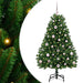 Brad de Crăciun artificial cu 150 LED Verde 120 cm PVC și Metal - WALTI WALTI