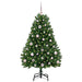 Brad de Crăciun artificial cu 150 LED Verde 120 cm PVC și Metal - WALTI WALTI