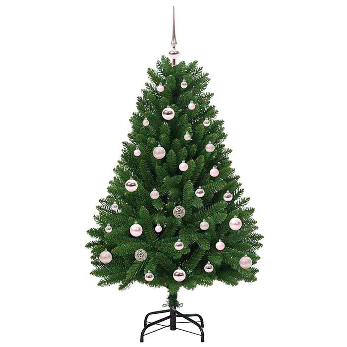 Brad de Crăciun artificial cu 150 LED Verde 120 cm PVC și Metal - WALTI WALTI