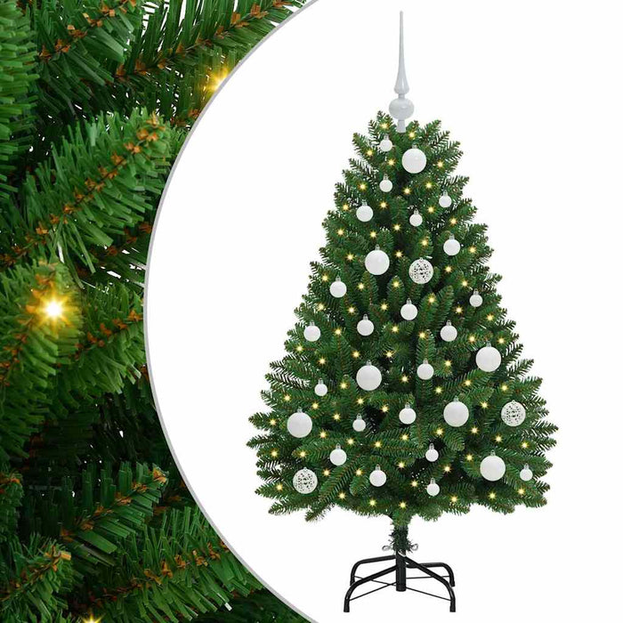 Brad de Crăciun artificial cu 150 LED Verde 120 cm PVC și Metal - WALTI WALTI