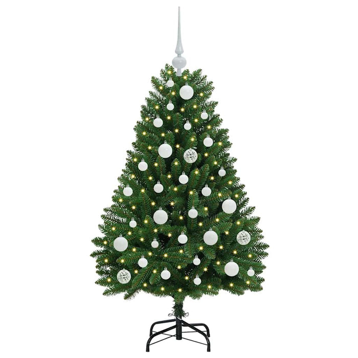 Brad de Crăciun artificial cu 150 LED Verde 120 cm PVC și Metal - WALTI WALTI