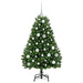 Brad de Crăciun artificial cu 150 LED Verde 120 cm PVC și Metal - WALTI WALTI