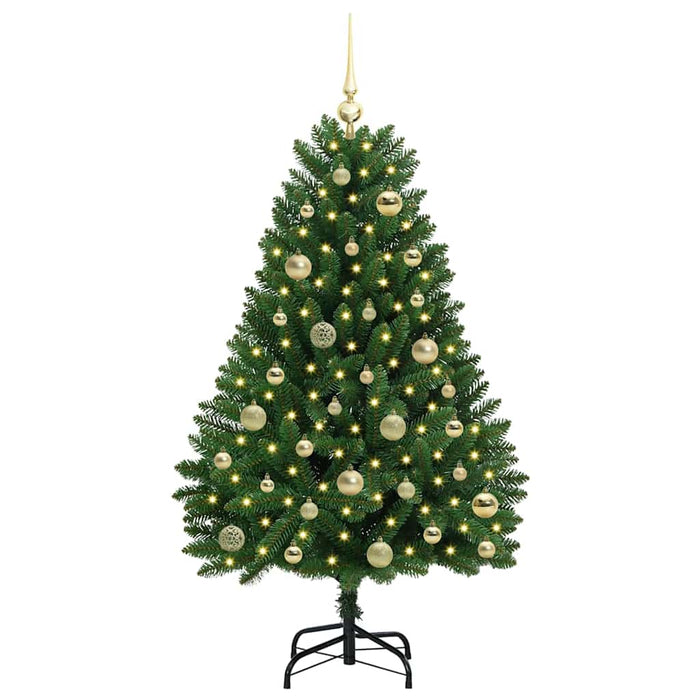 Brad de Crăciun artificial cu 150 LED Verde 120 cm PVC și Metal - WALTI WALTI
