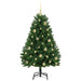Brad de Crăciun artificial cu 150 LED Verde 120 cm PVC și Metal - WALTI WALTI