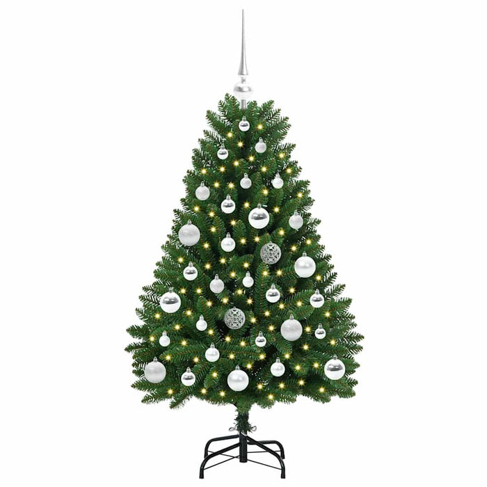 Brad de Crăciun artificial cu 150 LED Verde 120 cm PVC și Metal - WALTI WALTI