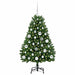 Brad de Crăciun artificial cu 150 LED Verde 120 cm PVC și Metal - WALTI WALTI