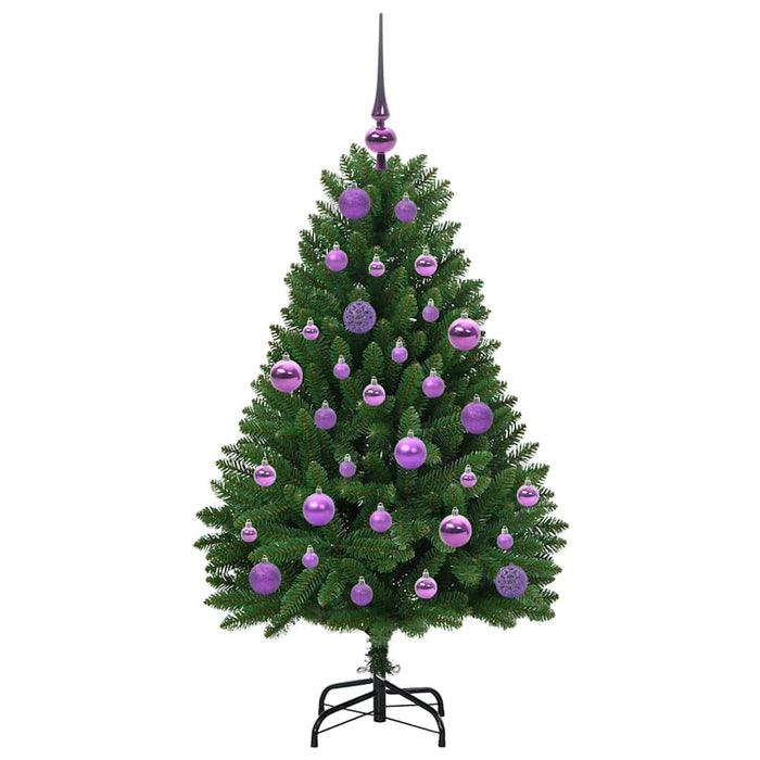 Brad de Crăciun artificial cu 150 LED Verde 120 cm PVC și Metal - WALTI WALTI