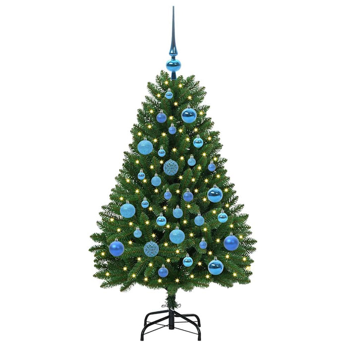 Brad de Crăciun artificial cu 150 LED Verde 120 cm PVC și Metal - WALTI WALTI