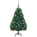 Brad de Crăciun artificial cu 150 LED Verde 120 cm PVC și Metal - WALTI WALTI