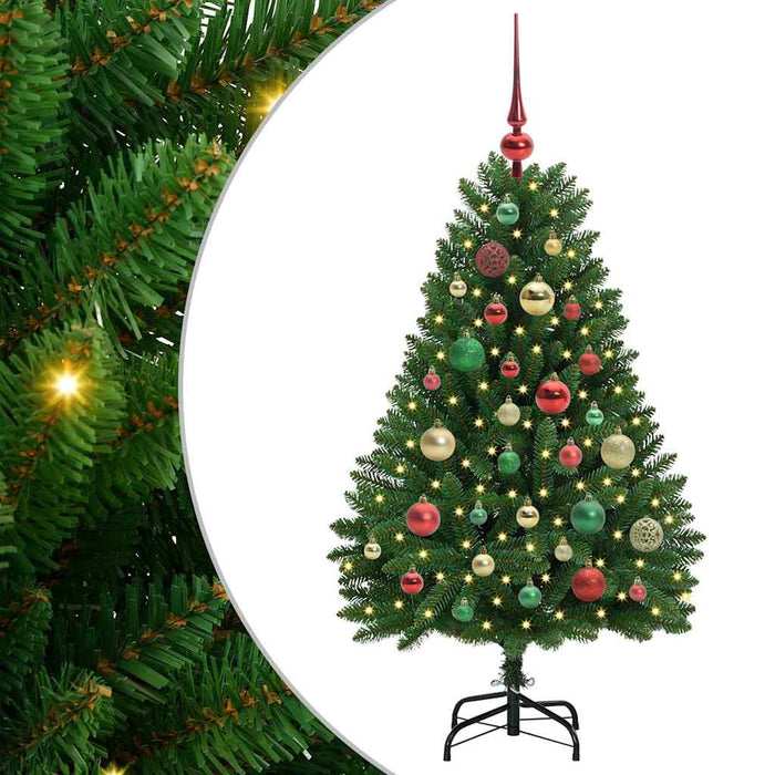 Brad de Crăciun artificial cu 150 LED Verde 120 cm PVC și Metal - WALTI WALTI