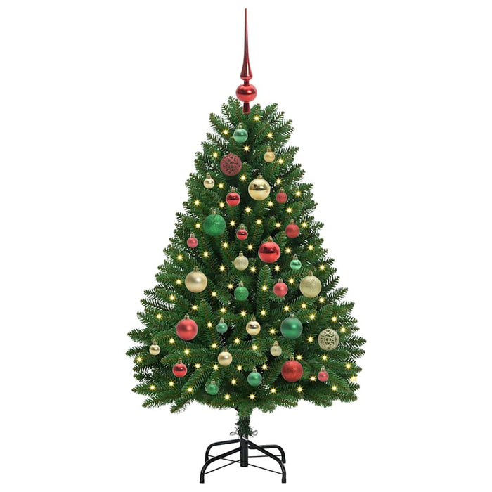 Brad de Crăciun artificial cu 150 LED Verde 120 cm PVC și Metal - WALTI WALTI