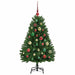 Brad de Crăciun artificial cu 150 LED Verde 120 cm PVC și Metal - WALTI WALTI