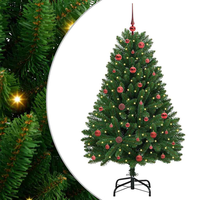 Brad de Crăciun artificial cu 150 LED Verde 150 cm PVC și Metal - WALTI WALTI