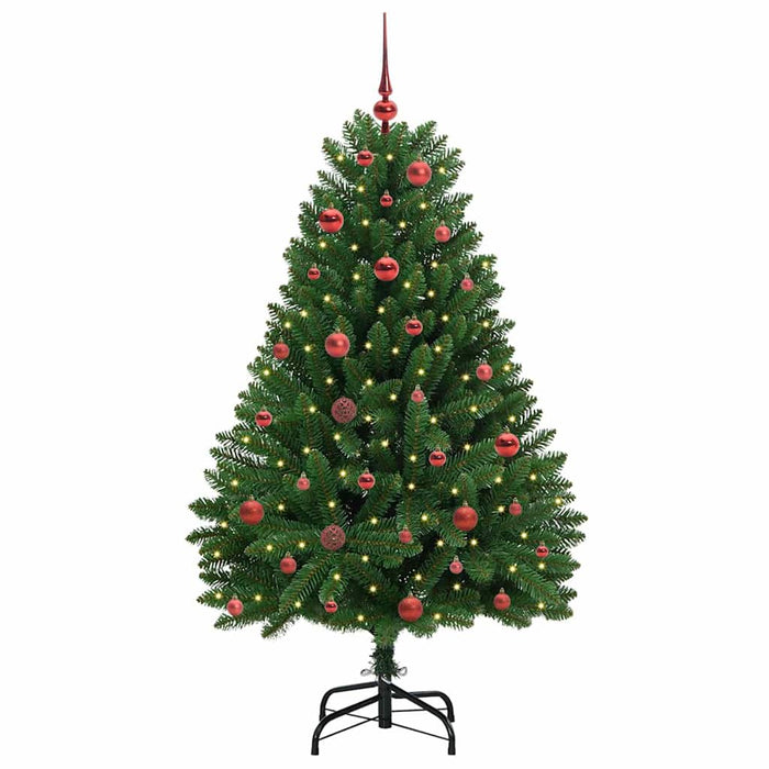 Brad de Crăciun artificial cu 150 LED Verde 150 cm PVC și Metal - WALTI WALTI