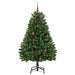 Brad de Crăciun artificial cu 150 LED Verde 150 cm PVC și Metal - WALTI WALTI