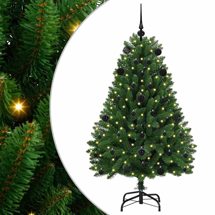 Brad de Crăciun artificial cu 150 LED Verde 150 cm PVC și Metal - WALTI WALTI