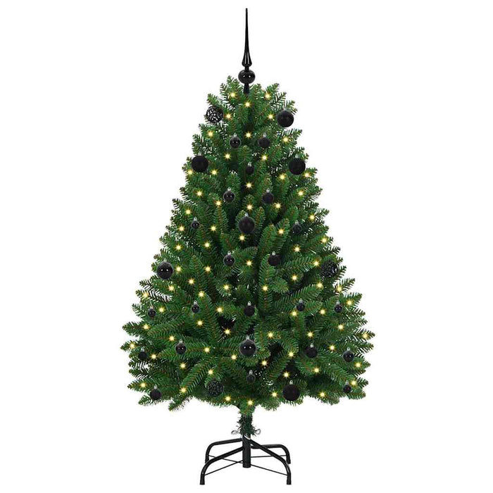 Brad de Crăciun artificial cu 150 LED Verde 150 cm PVC și Metal - WALTI WALTI