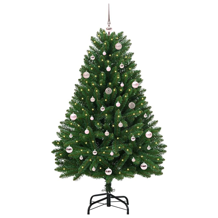 Brad de Crăciun artificial cu 150 LED Verde 150 cm PVC și Metal - WALTI WALTI