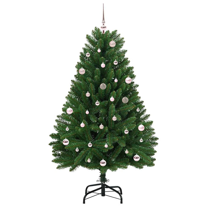 Brad de Crăciun artificial cu 150 LED Verde 150 cm PVC și Metal - WALTI WALTI