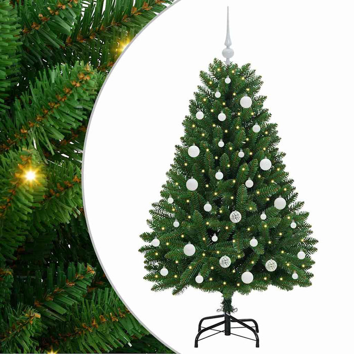 Brad de Crăciun artificial cu 150 LED Verde 150 cm PVC și Metal - WALTI WALTI