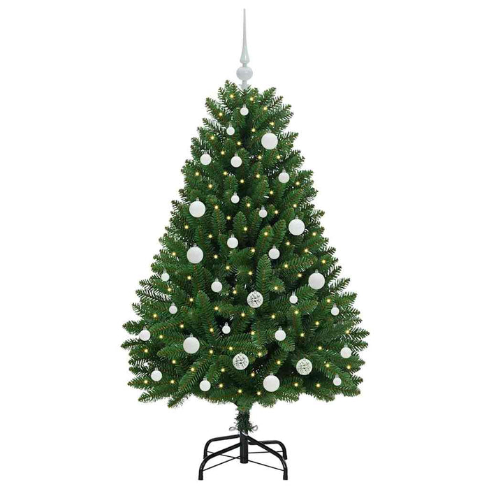 Brad de Crăciun artificial cu 150 LED Verde 150 cm PVC și Metal - WALTI WALTI