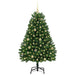 Brad de Crăciun artificial cu 150 LED Verde 150 cm PVC și Metal - WALTI WALTI