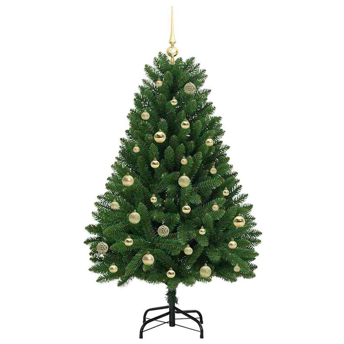 Brad de Crăciun artificial cu 150 LED Verde 150 cm PVC și Metal - WALTI WALTI