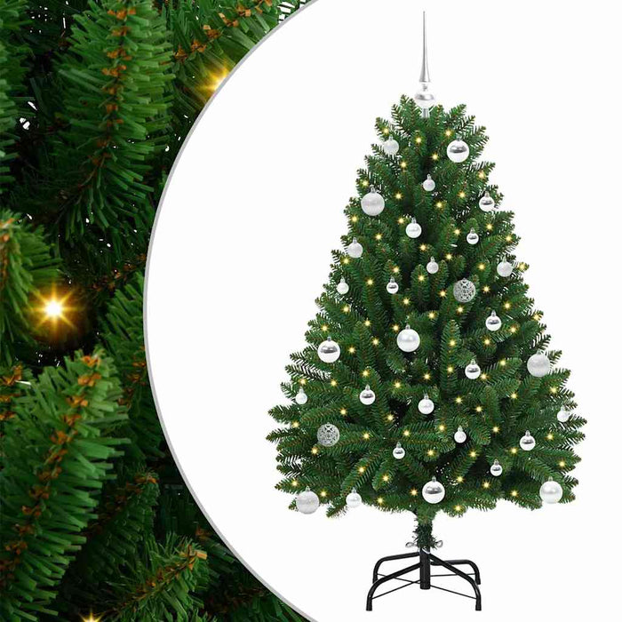 Brad de Crăciun artificial cu 150 LED Verde 150 cm PVC și Metal - WALTI WALTI