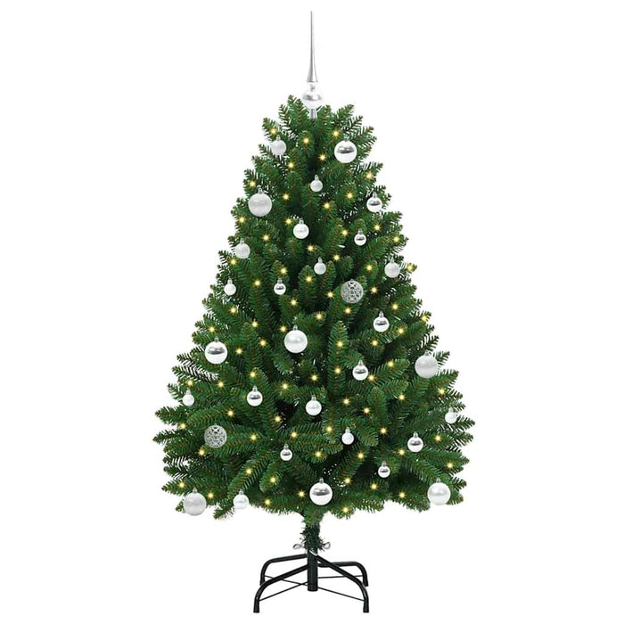 Brad de Crăciun artificial cu 150 LED Verde 150 cm PVC și Metal - WALTI WALTI