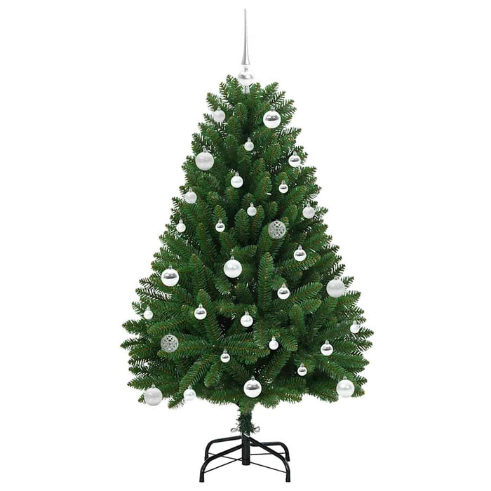 Brad de Crăciun artificial cu 150 LED Verde 150 cm PVC și Metal - WALTI WALTI